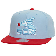 Chicago White Sox Mitchell & Ness Hometown Snapback Hat - Light Blue/Red - Mitchell & Ness Online