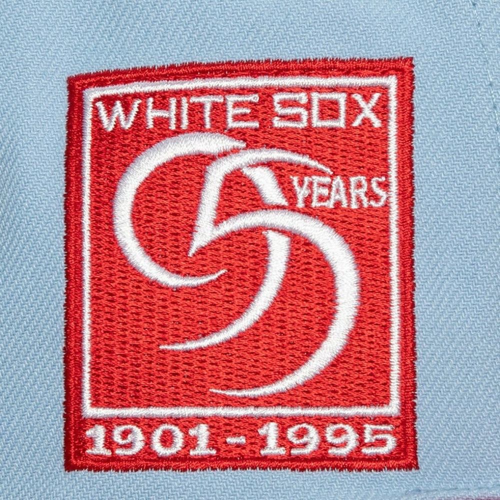 Chicago White Sox Mitchell & Ness Hometown Snapback Hat - Light Blue/Red - Mitchell & Ness Online