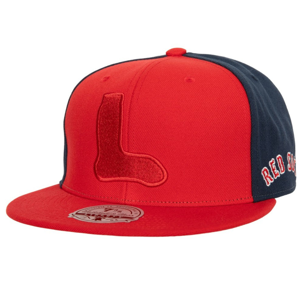 Boston Red Sox Mitchell & Ness Bases Loaded Fitted Hat - Red/ - Mitchell & Ness on Sale