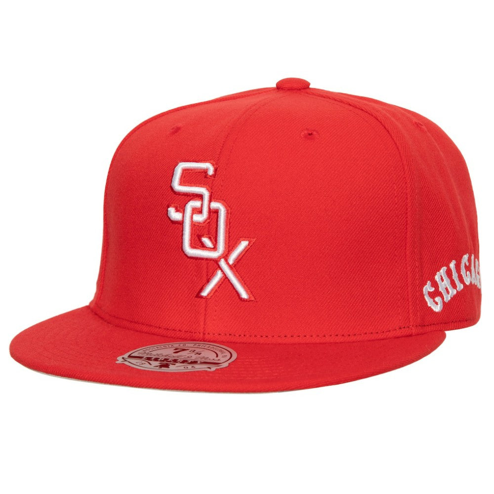 Chicago White Sox Mitchell & Ness Bases Loaded Fitted Hat - Red/ - Mitchell & Ness Lifestyle