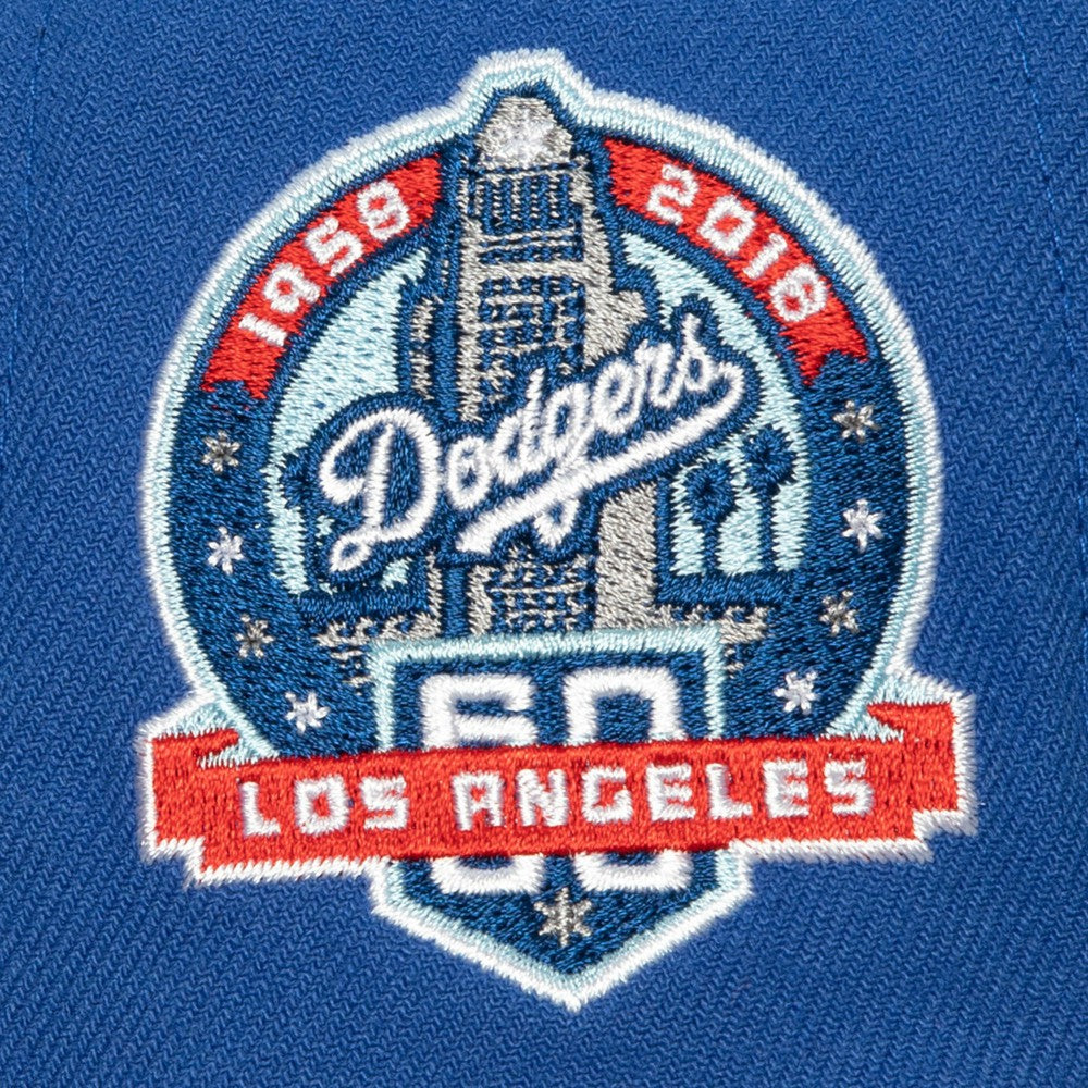 Los Angeles Dodgers Mitchell & Ness Bases Loaded Fitted Hat - Royal/Gray - Mitchell & Ness Discount
