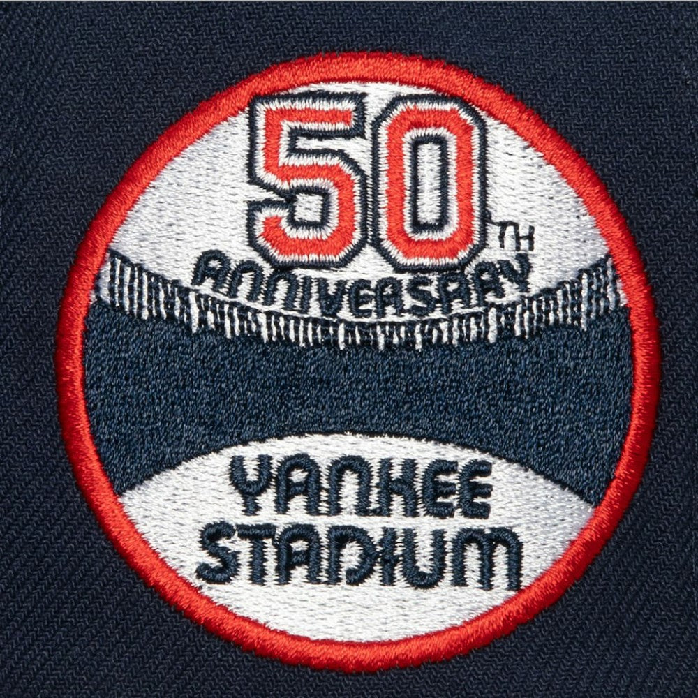 New York Yankees Mitchell & Ness Yankee Stadium 50th Anniversary Homefield Fitted Hat - Cream/Gray - Mitchell & Ness on Sale
