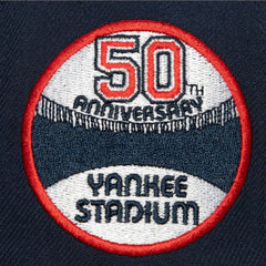 New York Yankees Mitchell & Ness Yankee Stadium 50th Anniversary Homefield Fitted Hat - Cream/Gray - Mitchell & Ness on Sale