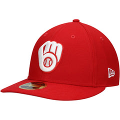 Milwaukee Brewers New Era Low Profile 59FIFTY Fitted Hat - Scarlet - New Era Sale