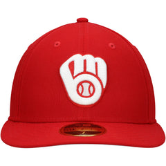 Milwaukee Brewers New Era Low Profile 59FIFTY Fitted Hat - Scarlet - New Era Sale