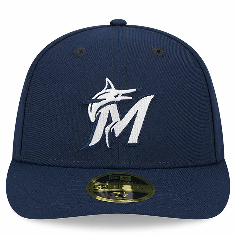 Miami Marlins New Era Oceanside Low Profile 59FIFTY Fitted Hat - Navy - New Era Online