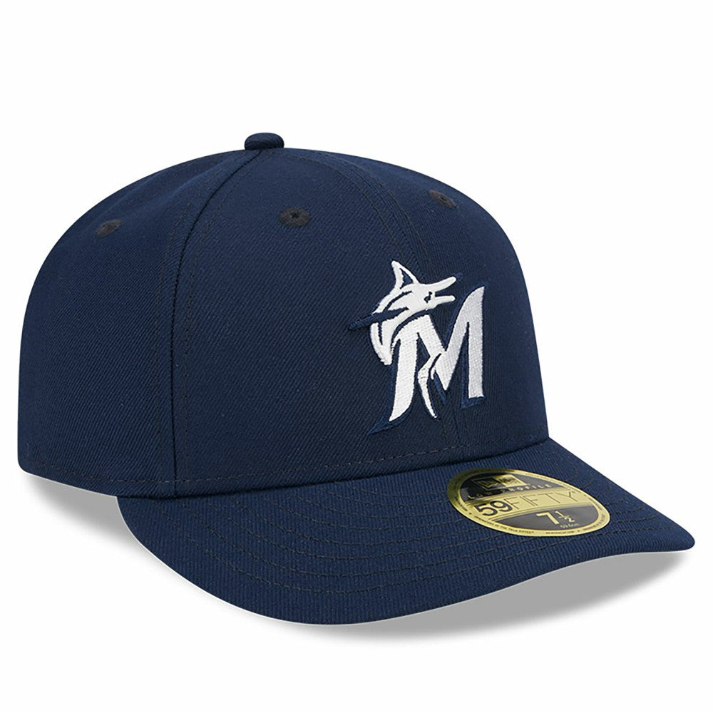 Miami Marlins New Era Oceanside Low Profile 59FIFTY Fitted Hat - Navy - New Era Online
