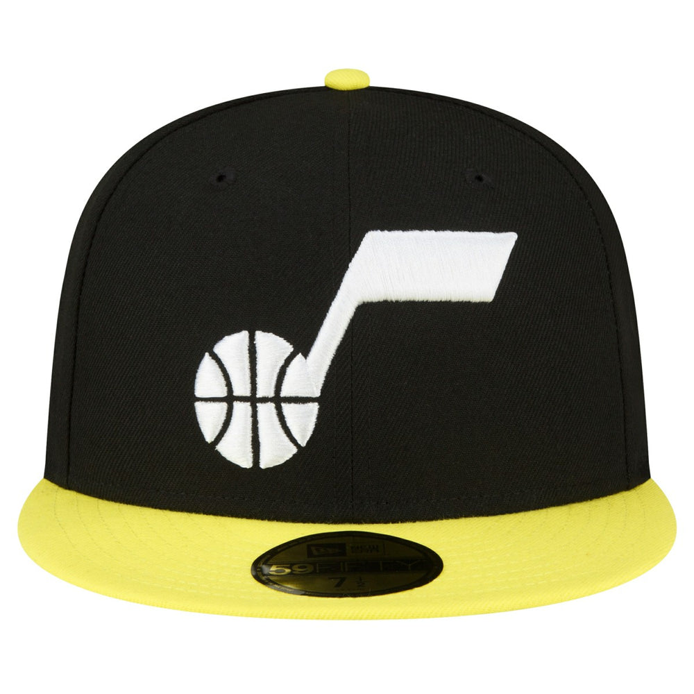 Utah Jazz 2-Tone 59FIFTY Fitted Hat Black/Yellow | New Era for sale