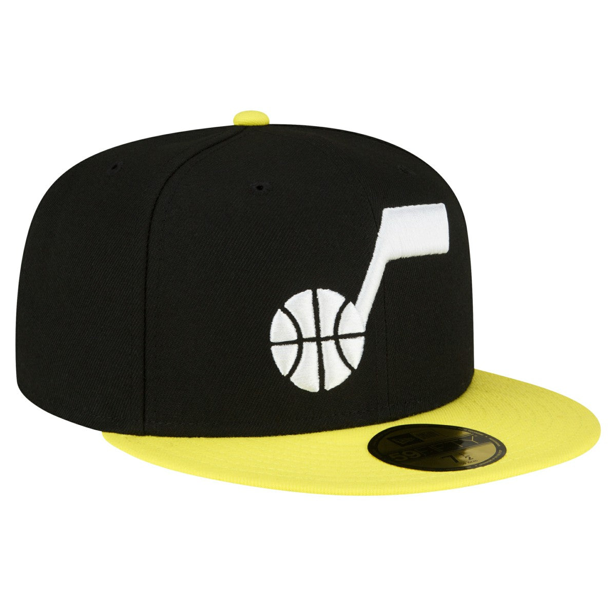 Utah Jazz 2-Tone 59FIFTY Fitted Hat Black/Yellow | New Era for sale