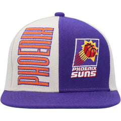 Phoenix Suns Hardwood Classics Pop Snapback Hat Cream/Purple | Mitchell & Ness discount