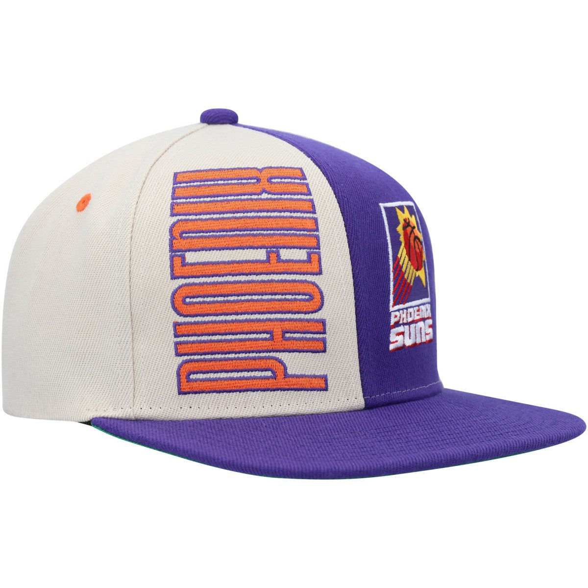 Phoenix Suns Hardwood Classics Pop Snapback Hat Cream/Purple | Mitchell & Ness discount