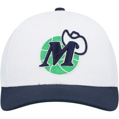 Dallas Mavericks Hardwood Classics Core 2-Tone 2.0 Pro Snapback Hat for sale White/Navy | Mitchell & Ness US