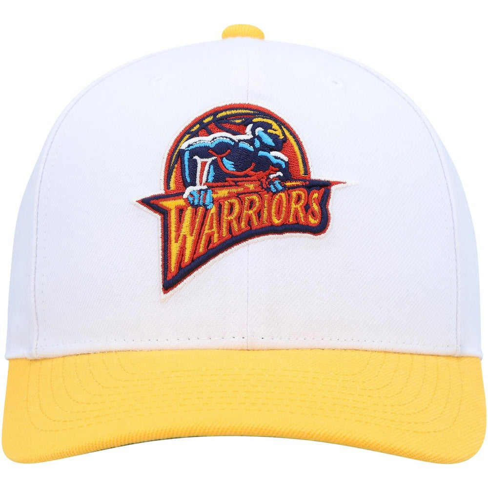 Golden State Warriors Hardwood Classics Core 2-Tone 2.0 Pro Snapback Hat for sale White/Gold | Mitchell & Ness Near Me