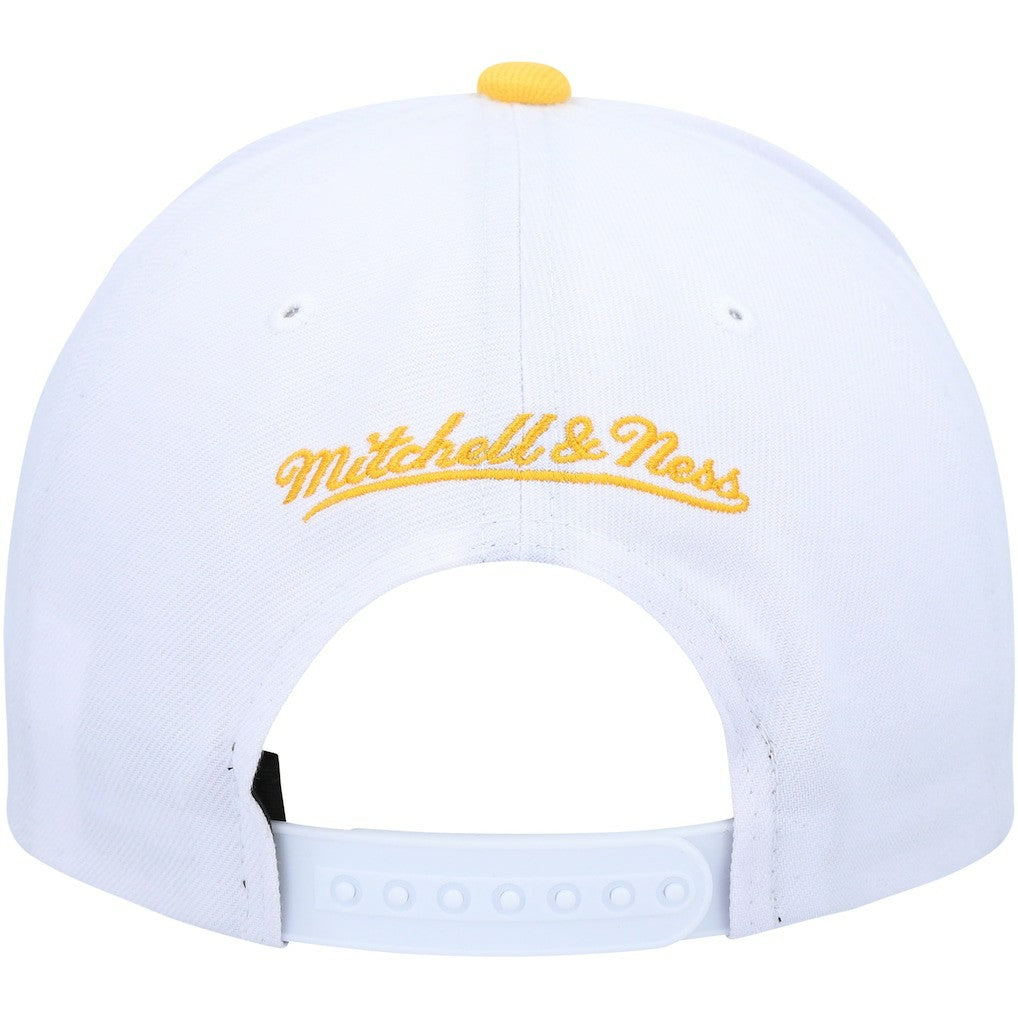 Golden State Warriors Hardwood Classics Core 2-Tone 2.0 Pro Snapback Hat for sale White/Gold | Mitchell & Ness Near Me