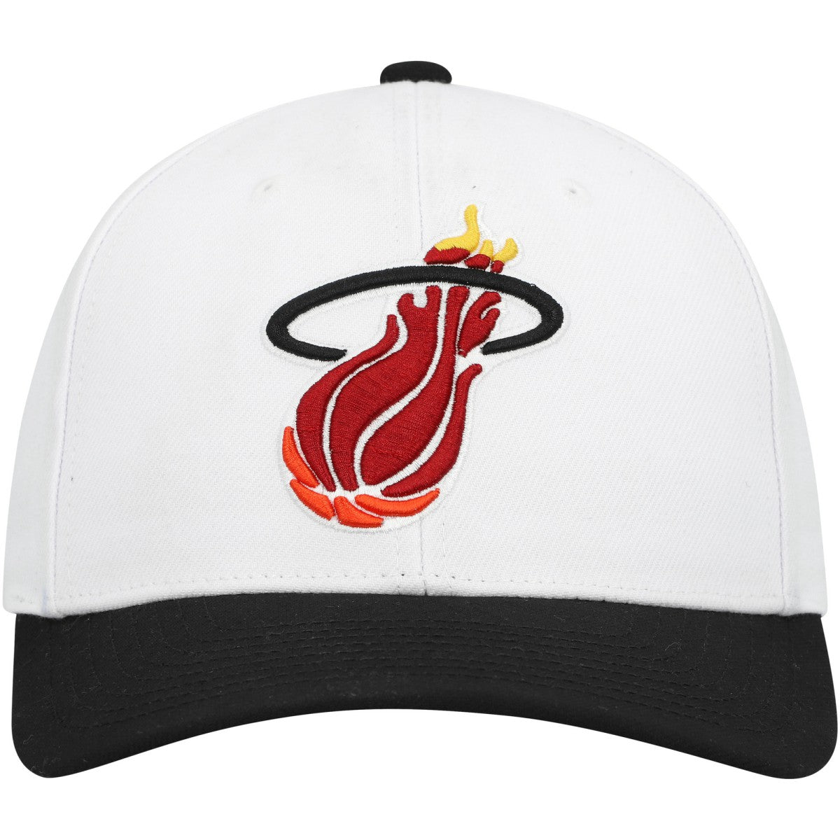 Miami Heat Hardwood Classics Core 2-Tone 2.0 Pro Snapback Hat White/Black | Mitchell & Ness Lifestyle
