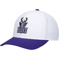 Milwaukee Bucks Hardwood Classics Core 2-Tone 2.0 Pro Snapback Hat White/Purple | Mitchell & Ness discount