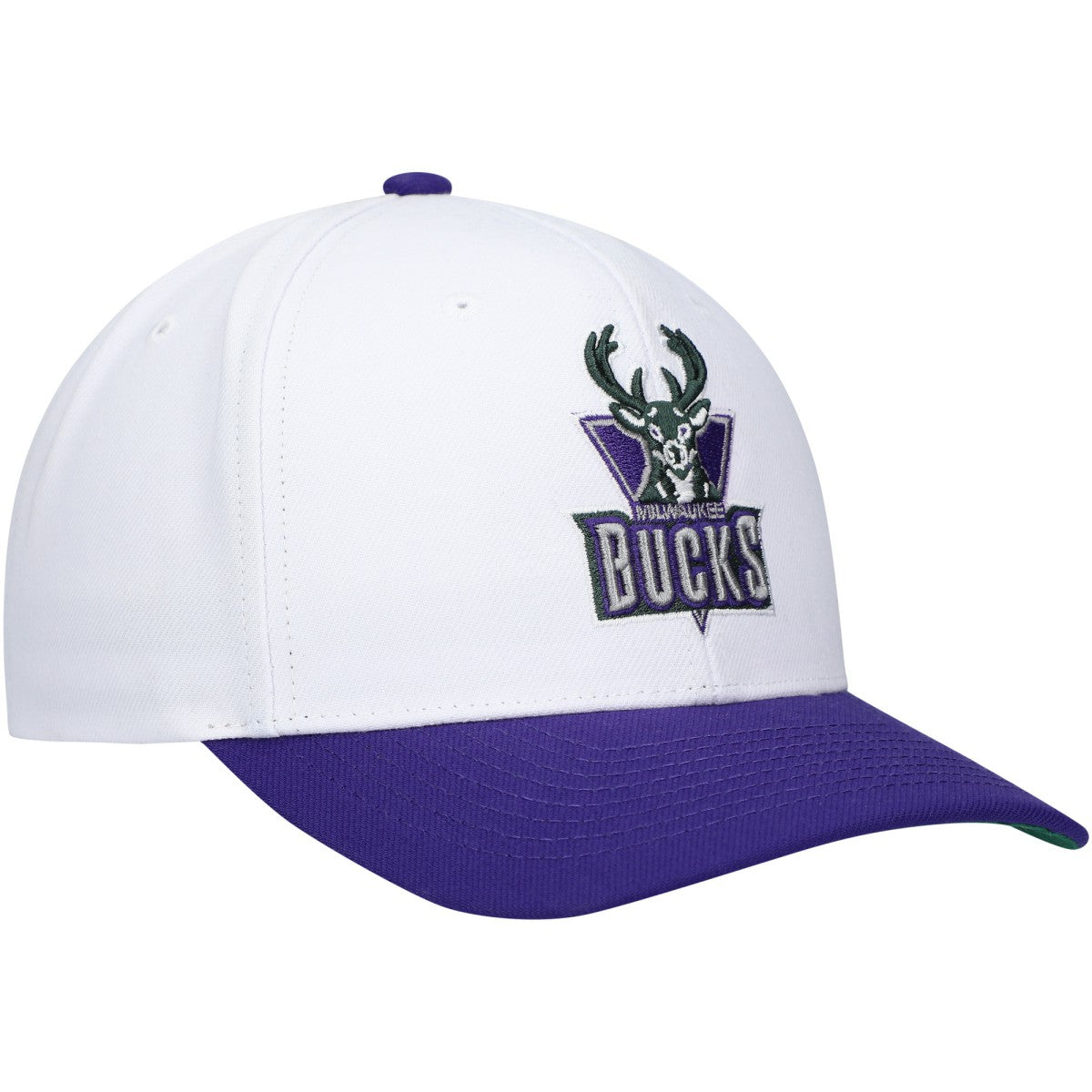 Milwaukee Bucks Hardwood Classics Core 2-Tone 2.0 Pro Snapback Hat White/Purple | Mitchell & Ness discount