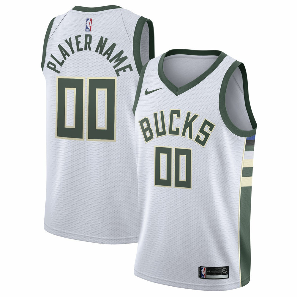 Milwaukee Bucks 2020/21 Swingman Custom Jersey Association Edition White | Nike Near Me