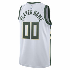 Milwaukee Bucks 2020/21 Swingman Custom Jersey Association Edition White | Nike Near Me