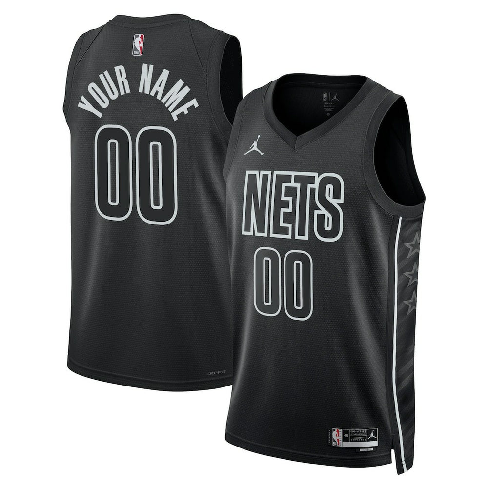 Brooklyn Nets Jordan Brand Unisex 2022/23 Swingman Custom Jersey Statement Edition Black