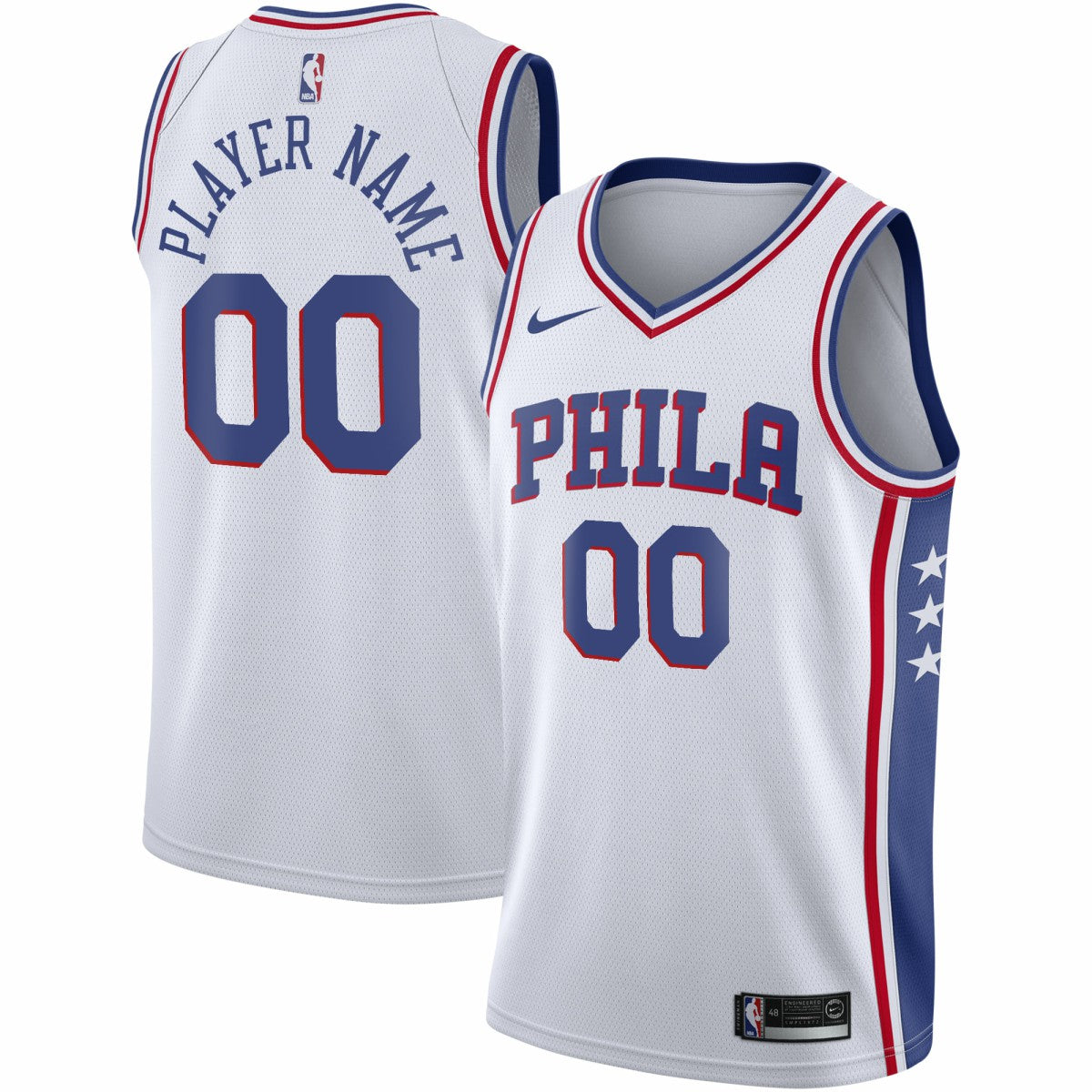 Philadelphia 76ers 2020/21 Swingman Custom Jersey Association Edition White | Nike online