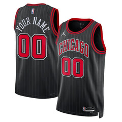 Chicago Bulls Jordan Brand Unisex 2022/23 Swingman Custom Jersey Statement Editi- Black