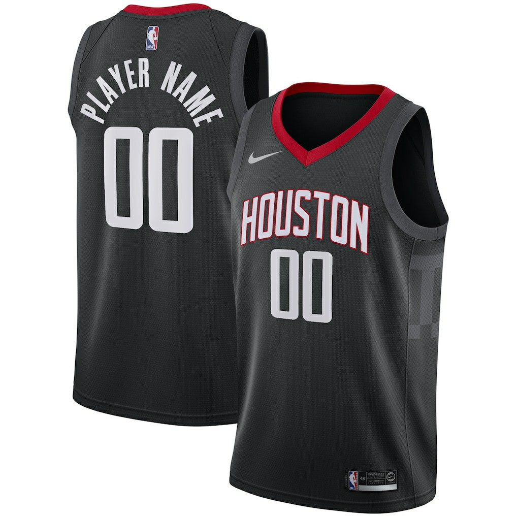 Houston Rockets Swingman Custom Jersey Black Statement Edition | Nike Lifestyle