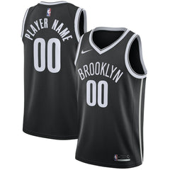 Brooklyn Nets Swingman Custom Jersey Black Icon Edition | Nike Near Me
