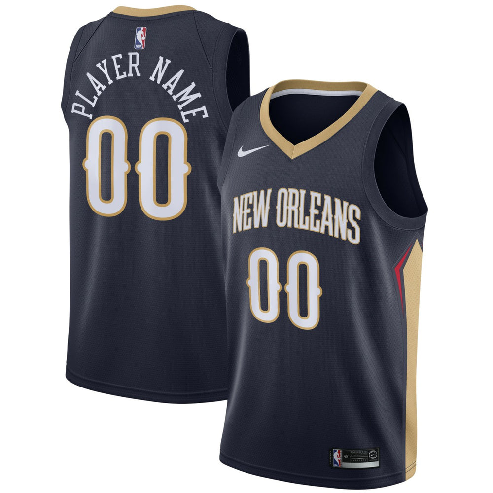 New Orleans Pelicans Swingman Custom Jersey Navy Icon Edition | Nike outlet