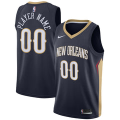 New Orleans Pelicans Swingman Custom Jersey Navy Icon Edition | Nike outlet
