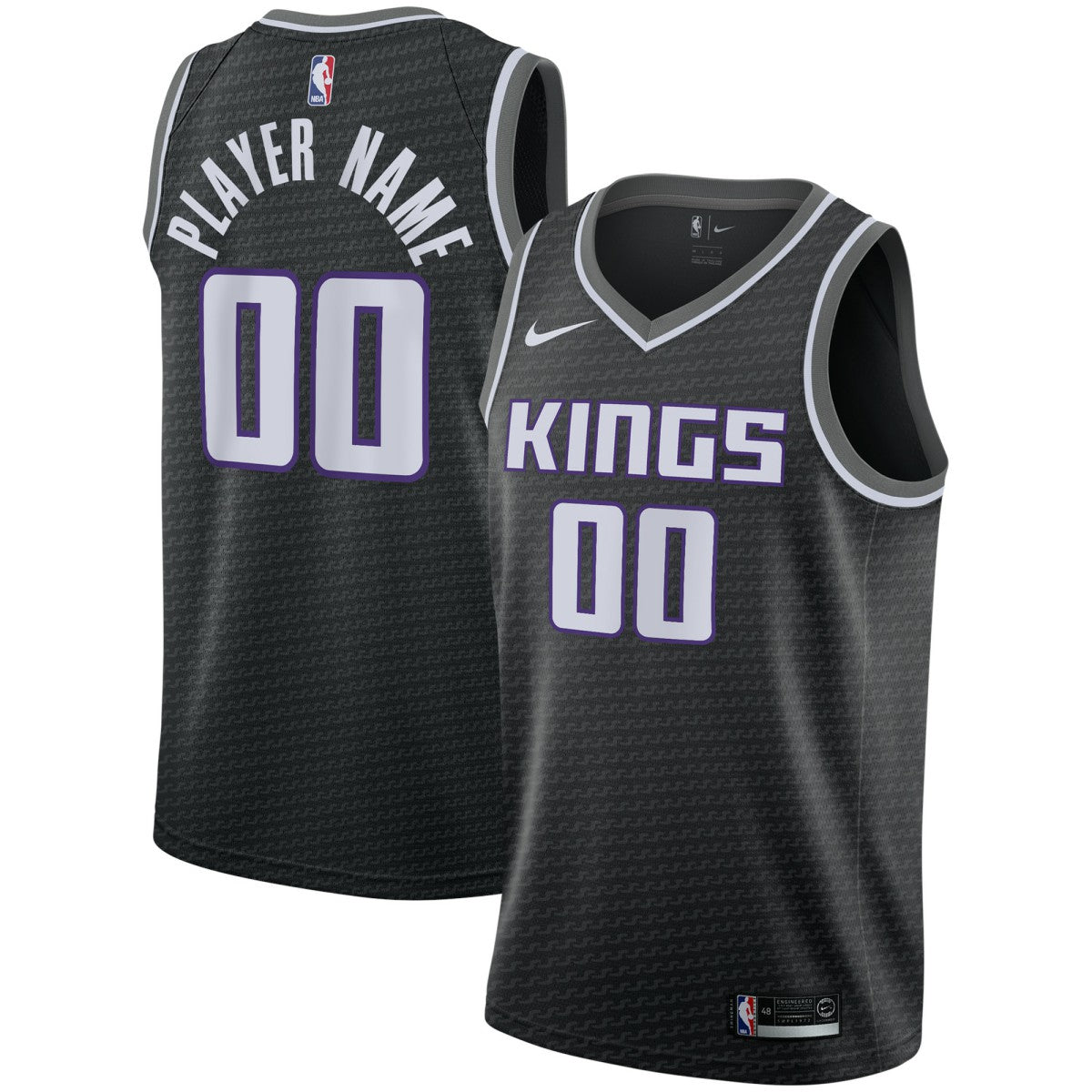 Sacramento Kings Swingman Custom Jersey Black Statement Edition | Nike for sale