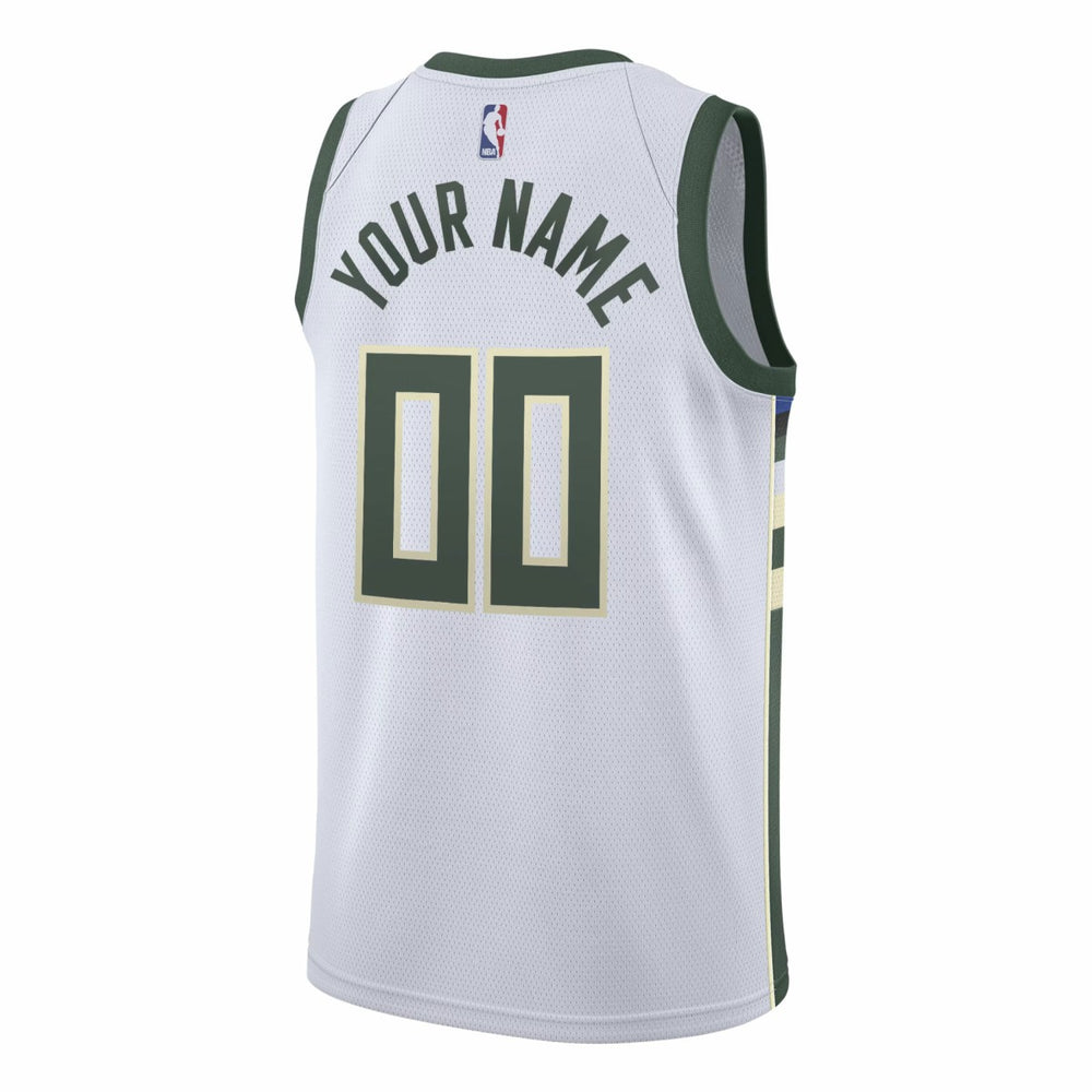 Milwaukee Bucks Swingman Custom Jersey White Association Edition | Nike for sale