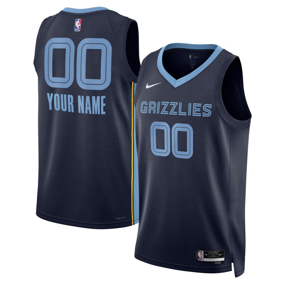 Memphis Grizzlies Unisex Swingman Custom Jersey Navy Icon Edition | Nike for sale