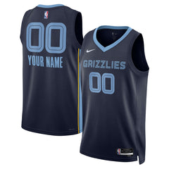 Memphis Grizzlies Unisex Swingman Custom Jersey Navy Icon Edition | Nike for sale