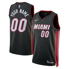 Miami Heat Unisex Swingman Custom Jersey Black Icon Edition | Nike for sale