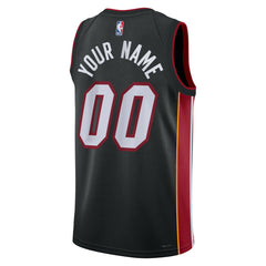 Miami Heat Unisex Swingman Custom Jersey Black Icon Edition | Nike for sale