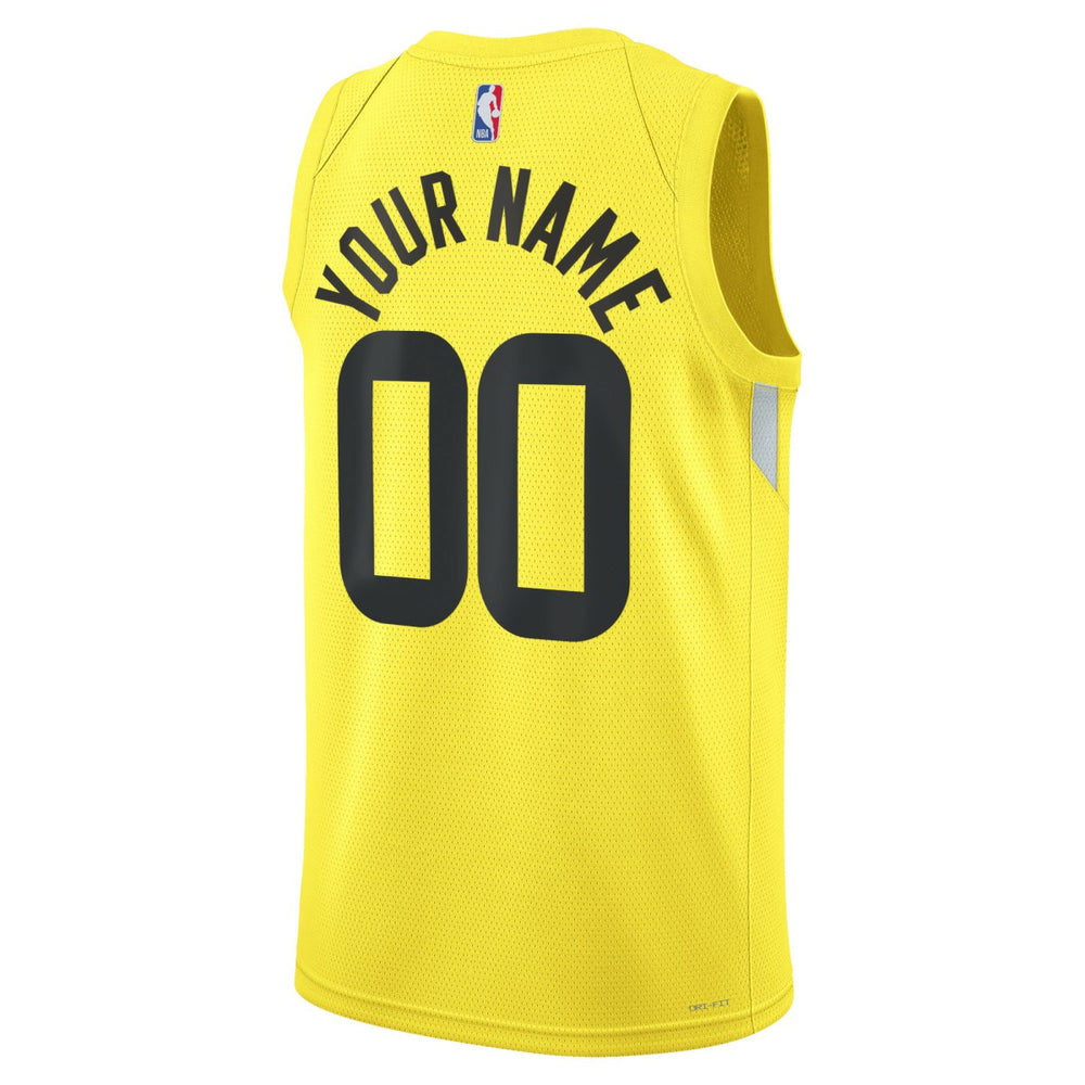 Utah Jazz Unisex Swingman Custom Jersey Gold Icon Edition | Nike outlet