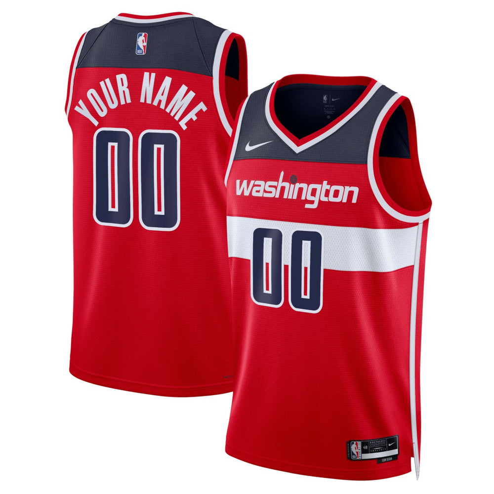Washington Wizards Unisex Swingman Custom Jersey Red Icon Edition | Nike Lifestyle