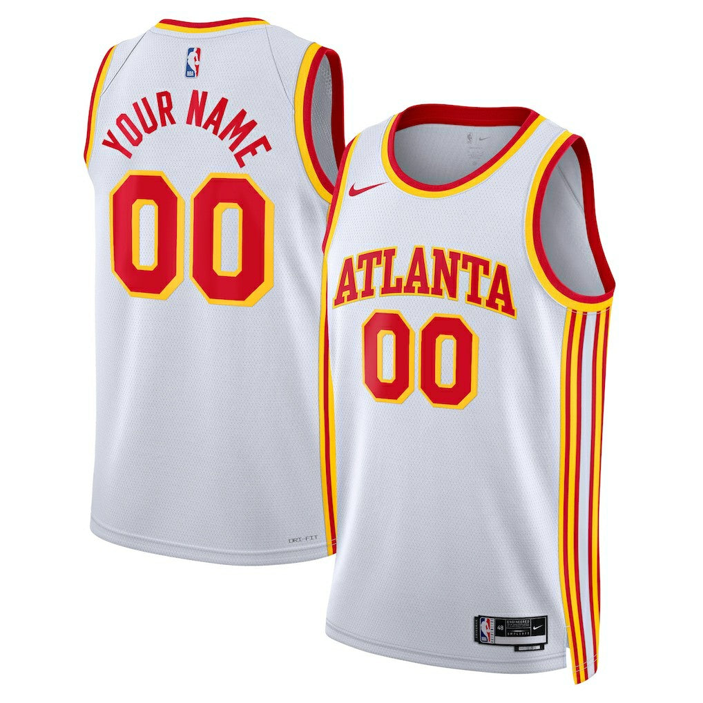 Atlanta Hawks Unisex Swingman Custom Jersey White Association Edition | Nike discount