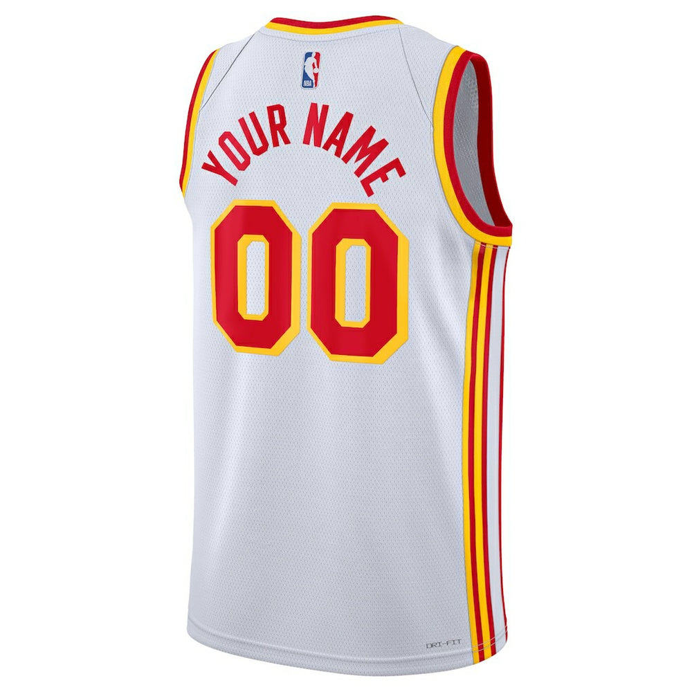 Atlanta Hawks Unisex Swingman Custom Jersey White Association Edition | Nike discount