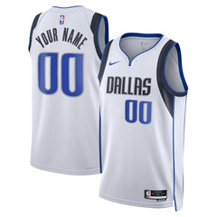 Dallas Mavericks Unisex Swingman Custom Jersey White for sale Association Edition | Nike Near Me