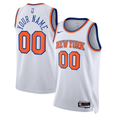 New York Knicks Unisex Swingman Custom Jersey White Association Edition | Nike US