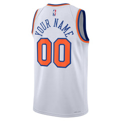New York Knicks Unisex Swingman Custom Jersey White Association Edition | Nike US