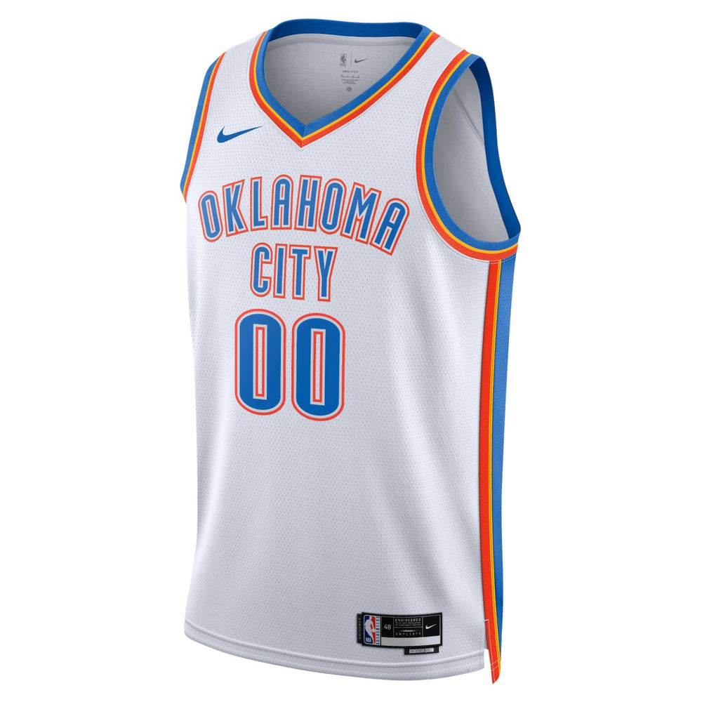 Oklahoma City Thunder Unisex Swingman Custom Jersey White Association Edition | Nike Lifestyle