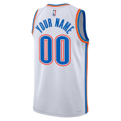Oklahoma City Thunder Unisex Swingman Custom Jersey White Association Edition | Nike Lifestyle