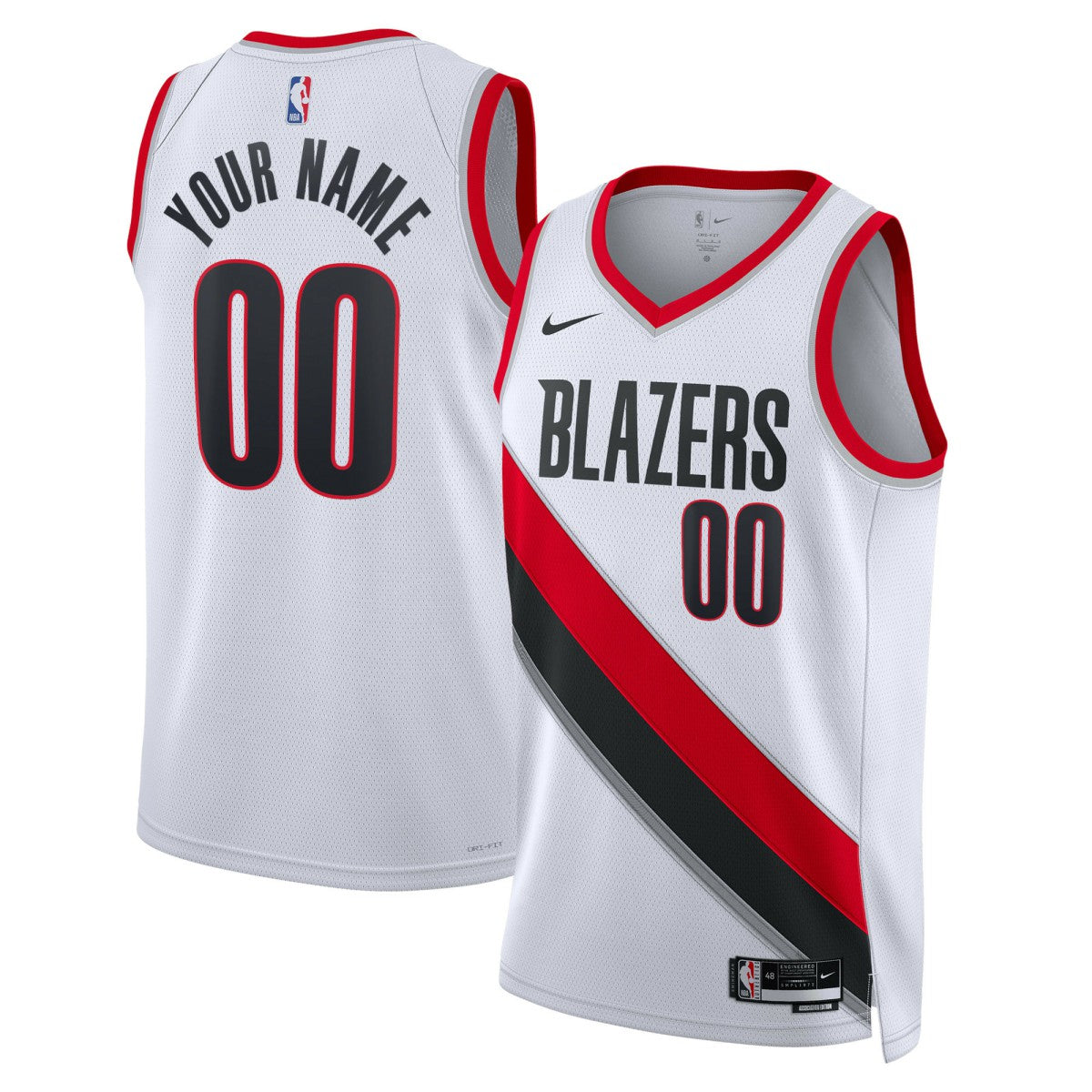 Portland Trail Blazers Unisex Swingman Custom Jersey White Association Edition | Nike Near Me