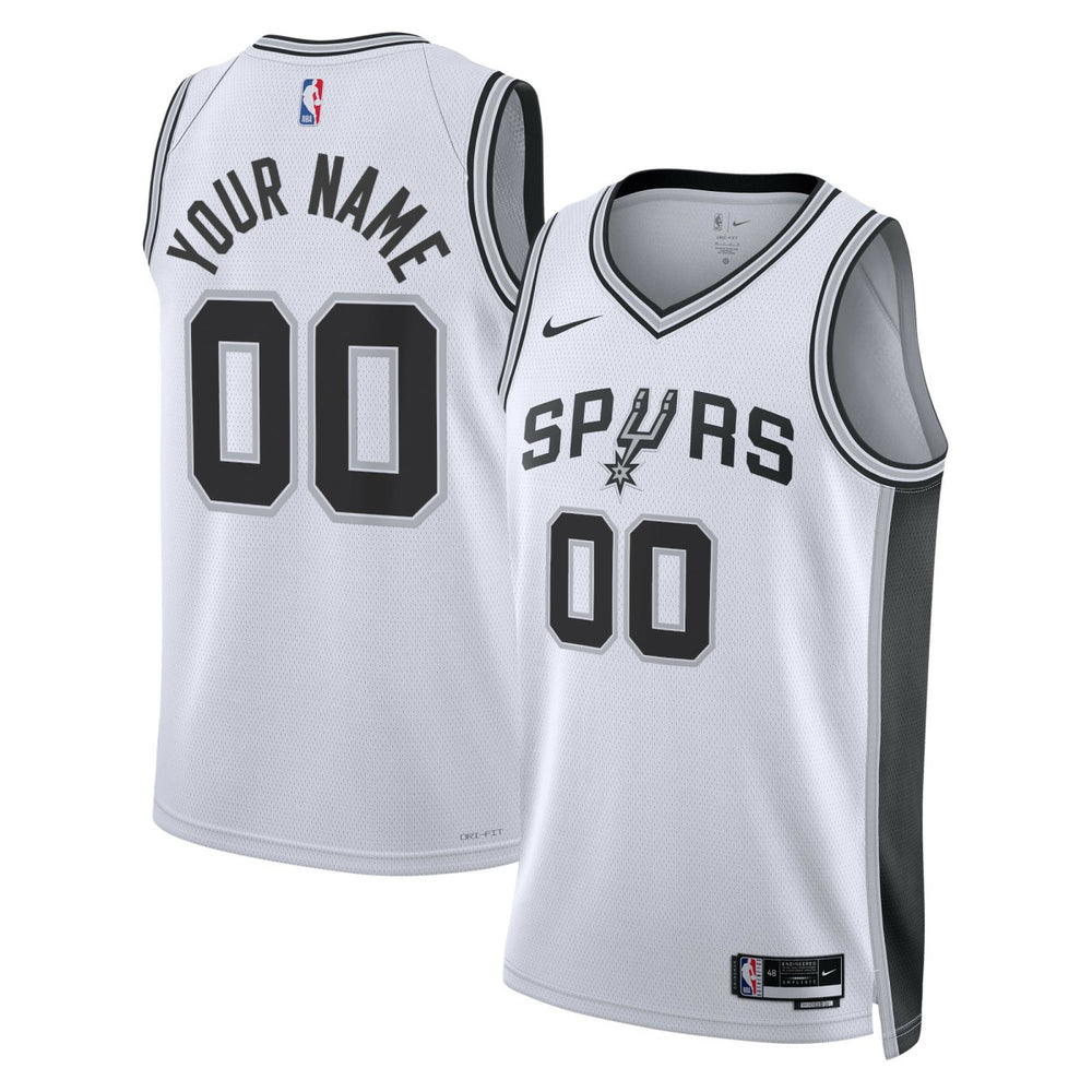 San Antonio Spurs Unisex Swingman Custom Jersey White Association Edition | Nike outlet