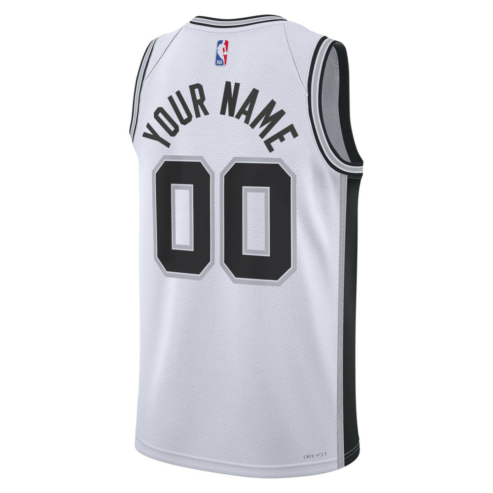 San Antonio Spurs Unisex Swingman Custom Jersey White Association Edition | Nike outlet