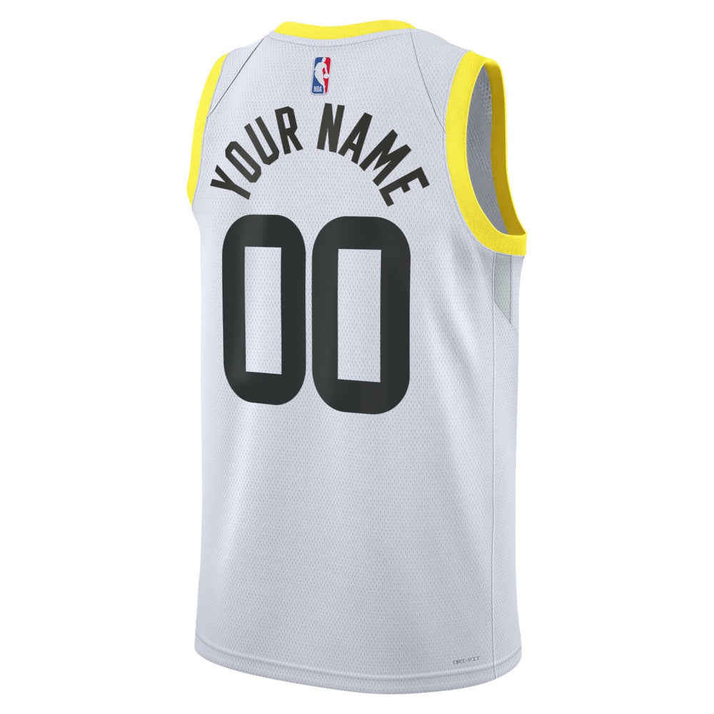Utah Jazz Unisex Swingman Custom Jersey White Association Edition | Nike Near Me