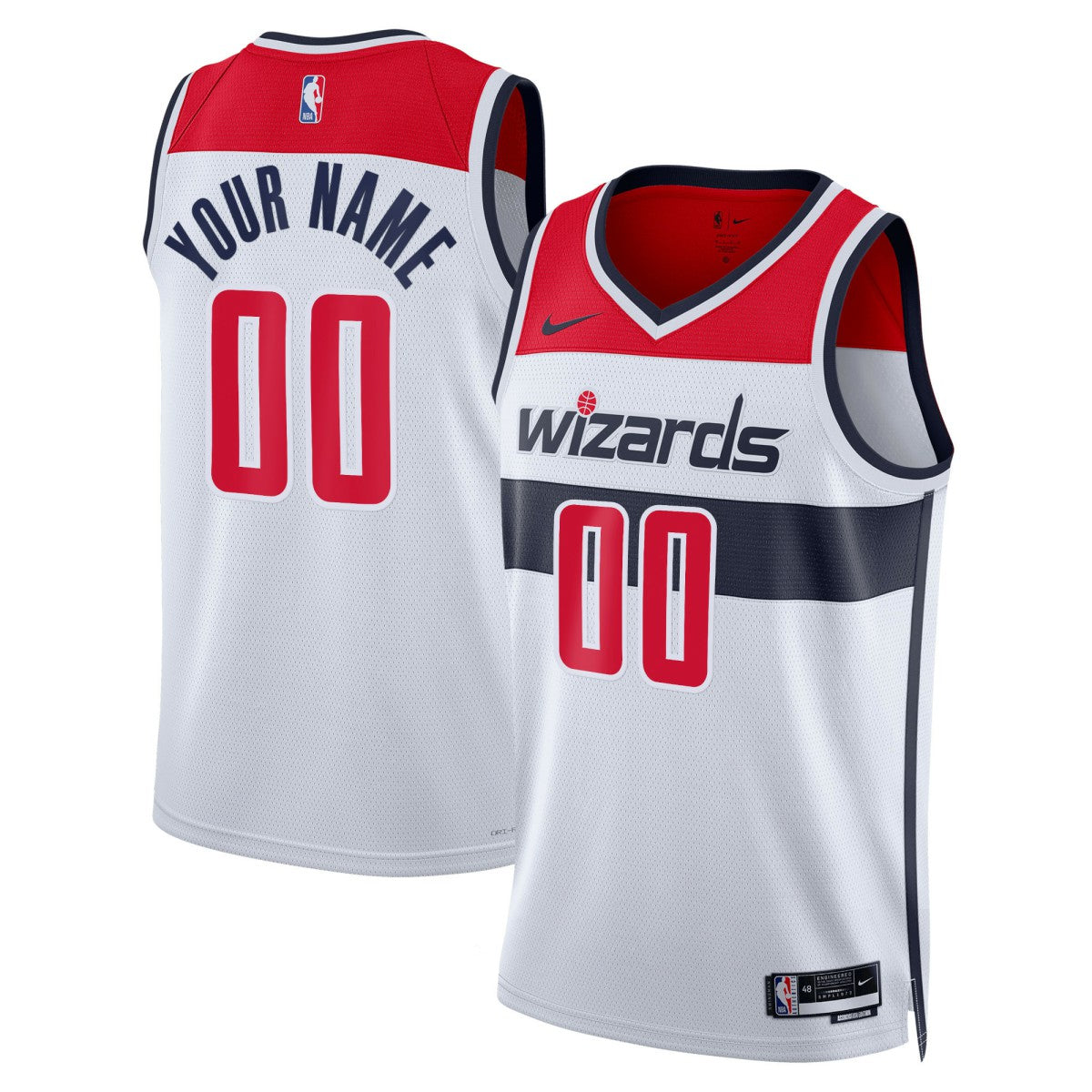 Washington Wizards Unisex Swingman Custom Jersey White Association Edition | Nike outlet